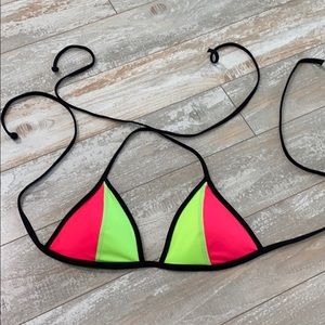 VS PINK colorblock bikini top medium